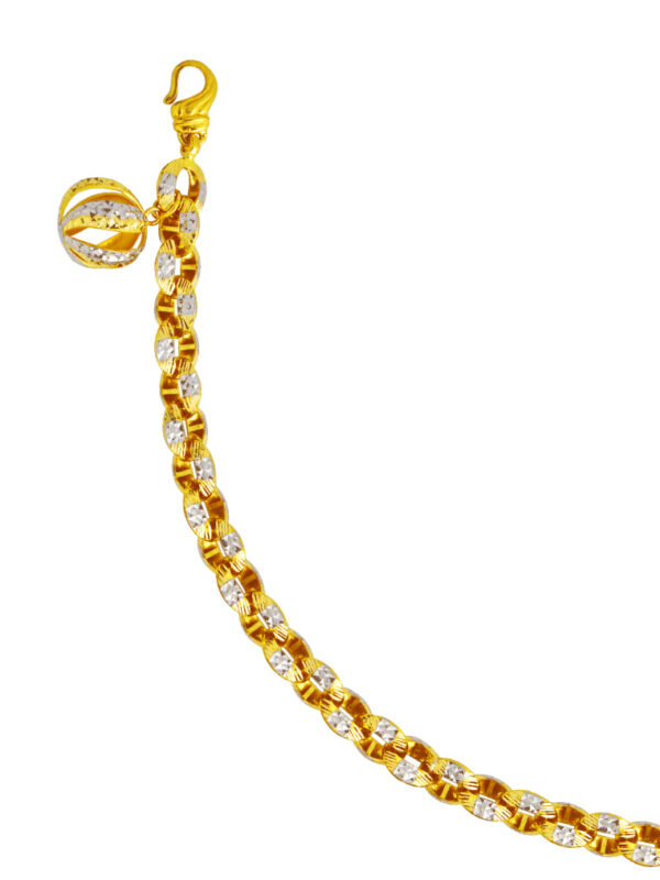 TOMEI Dual-Tone Twinkling Ball Bracelet, Yellow Gold 916