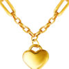 TOMEI Lusso Italia Chain Linked Heart Necklace, Yellow Gold 916