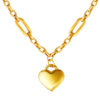 TOMEI Lusso Italia Chain Linked Heart Necklace, Yellow Gold 916