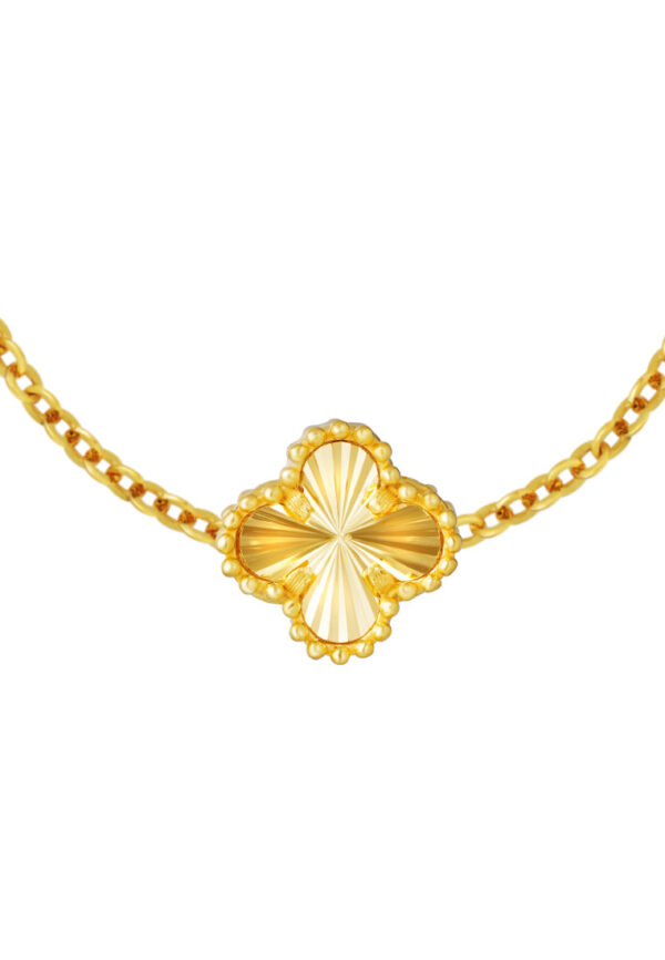 TOMEI Lucky Clover Charm, Yellow Gold 916