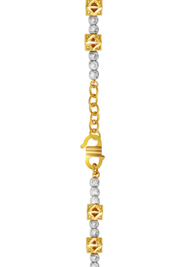 TOMEI Dual-Tone Hexagon Ball Bracelet, Yellow Gold 916