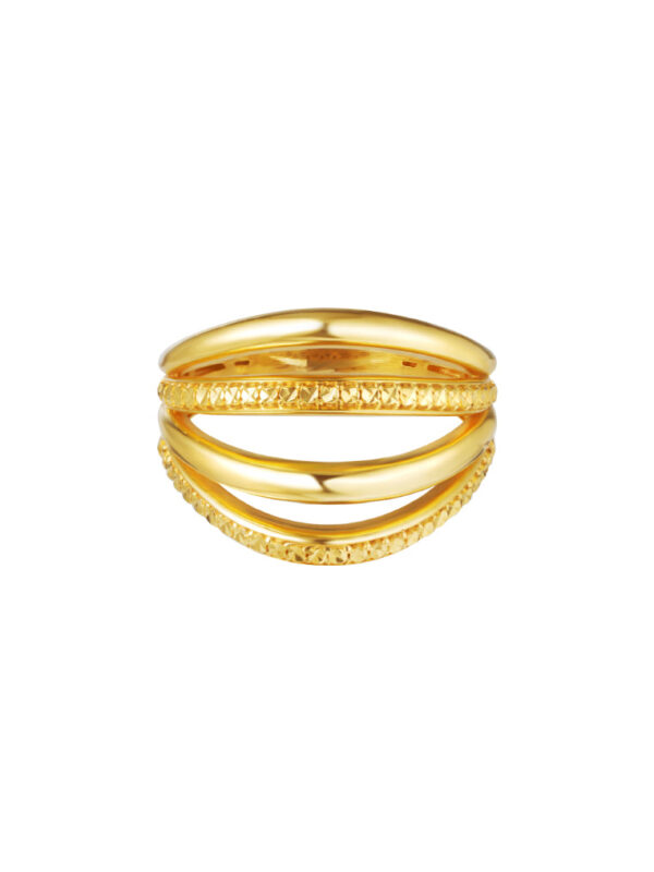 TOMEI Lusso Italia Quadruple Harmony Ring, Yellow Gold 916