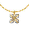 TOMEI Dual-Tone Flower Pendant, Yellow Gold 916