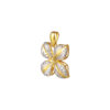 TOMEI Dual-Tone Flower Pendant, Yellow Gold 916