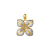 TOMEI Dual-Tone Flower Pendant, Yellow Gold 916