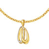 TOMEI Dual-Tone Oval Pendant, Yellow Gold 916