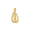 TOMEI Dual-Tone Oval Pendant, Yellow Gold 916