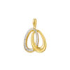 TOMEI Dual-Tone Oval Pendant, Yellow Gold 916
