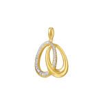 TOMEI Dual-Tone Oval Pendant, Yellow Gold 916