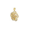 TOMEI Dual-Tone Blooming Flower Pendant, Yellow Gold 916