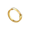 TOMEI Dual-Tone Romantic Ring, Yellow Gold 916