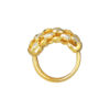TOMEI Glimmering Layered Ring, Yellow Gold 916