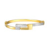 TOMEI Dual-Tone Puzzle Bangle, Yellow Gold 916