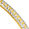 TOMEI Dual-Tone Thin Bangle, Yellow Gold 916