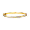 TOMEI Dual-Tone Thin Bangle, Yellow Gold 916
