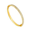 TOMEI Dual-Tone Thin Bangle, Yellow Gold 916