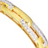 TOMEI Dual-Tone Loop-Link Bangle, Yellow Gold 916