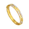 TOMEI Dual-Tone Loop-Link Bangle, Yellow Gold 916