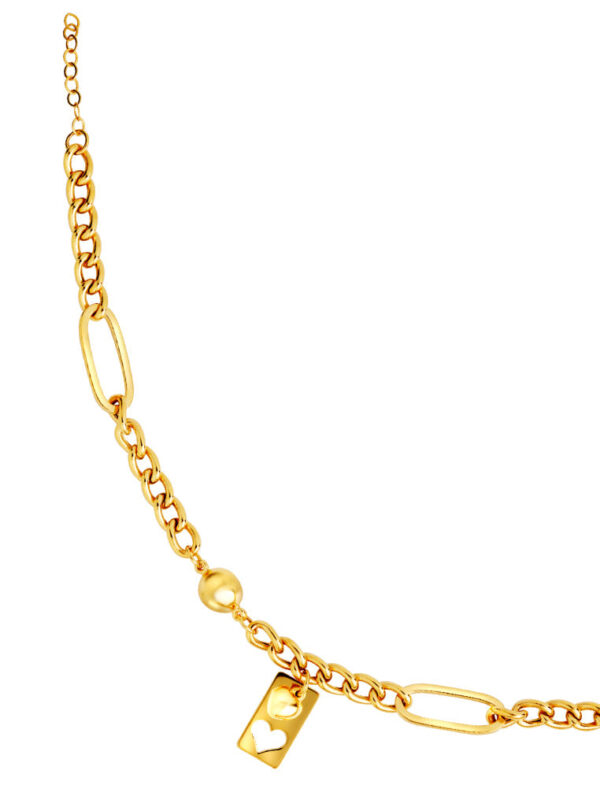 TOMEI Lusso Italia Love Badge Bracelet, Yellow Gold 916