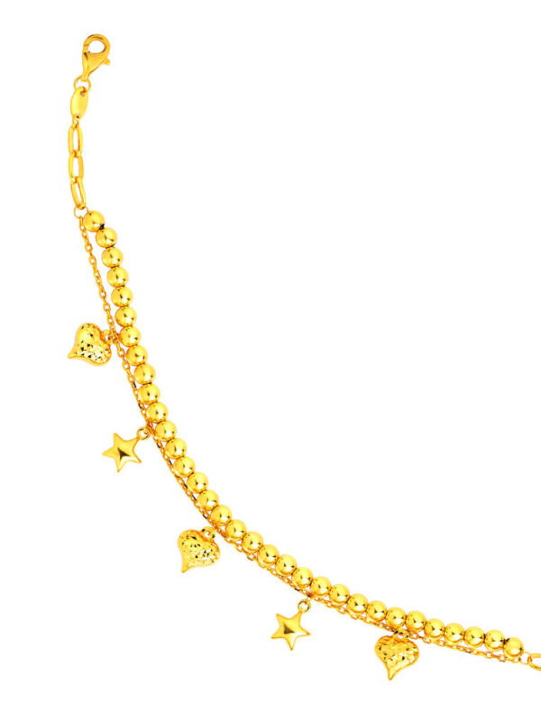 TOMEI Galaxy Love Bracelet, Yellow Gold 916