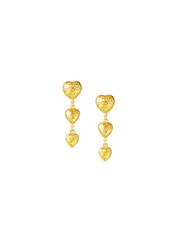 TOMEI Lusso Italia Love Dangling Earrings, Yellow Gold 916