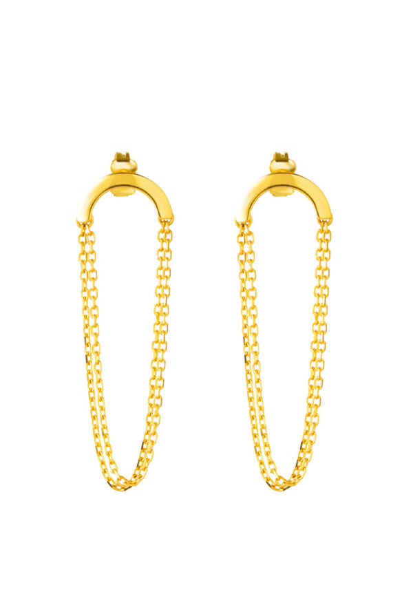 TOMEI Lusso Italia Earrings, Yellow Gold 916 (IQ-X3E201403-1C) (3.36g)