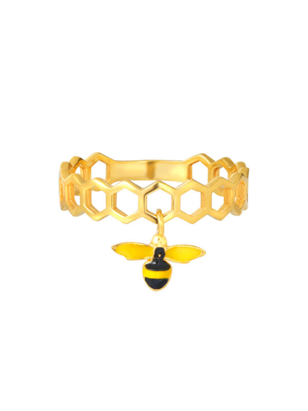 TOMEI Lusso Italia Bee Ring, Yellow Gold 916