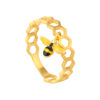 TOMEI Lusso Italia Bee Ring, Yellow Gold 916