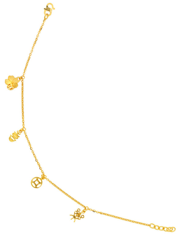 TOMEI Four-Treasures Bracelet, Yellow Gold 916