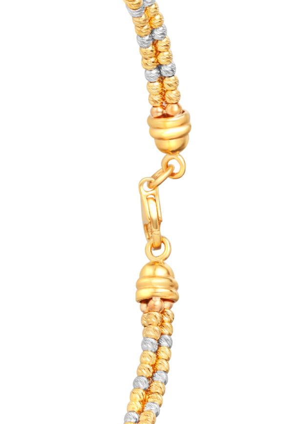TOMEI Lusso Italia Dual-Tone Balls Bangle, Yellow Gold 916