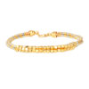 TOMEI Lusso Italia Dual-Tone Balls Bangle, Yellow Gold 916