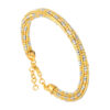 TOMEI Lusso Italia Dual-Tone Beads Bangle, Yellow Gold 916