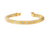 TOMEI Lusso Italia Dual-Tone Beads Bangle, Yellow Gold 916