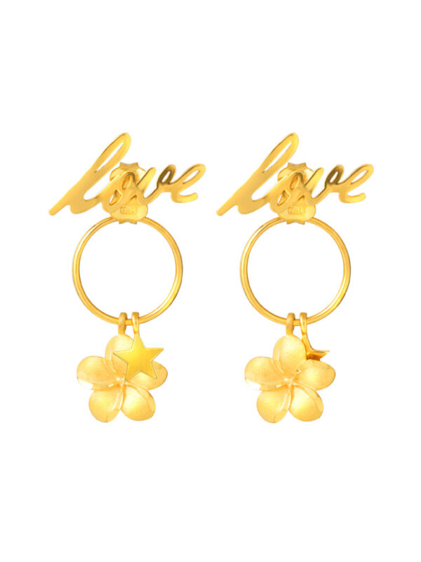 TOMEI Lusso Italia Love In The Air Earrings, Yellow Gold 916