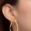 TOMEI Lusso Italia Triangle Loop Earrings, Yellow Gold 916