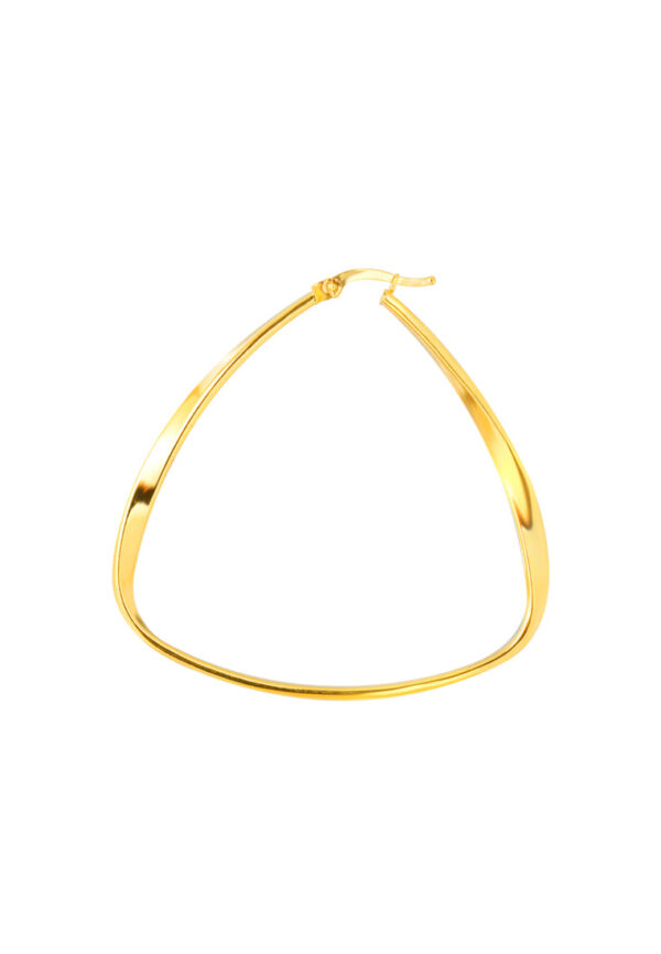 TOMEI Lusso Italia Triangle Loop Earrings, Yellow Gold 916