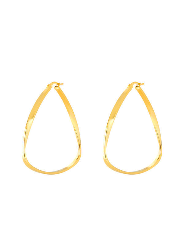 TOMEI Lusso Italia Triangle Loop Earrings, Yellow Gold 916