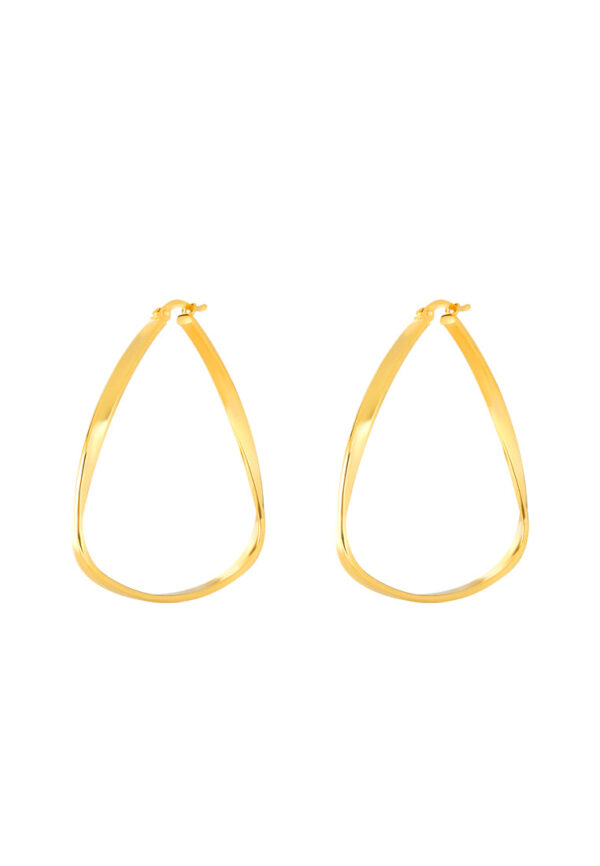 TOMEI Lusso Italia Triangle Loop Earrings, Yellow Gold 916