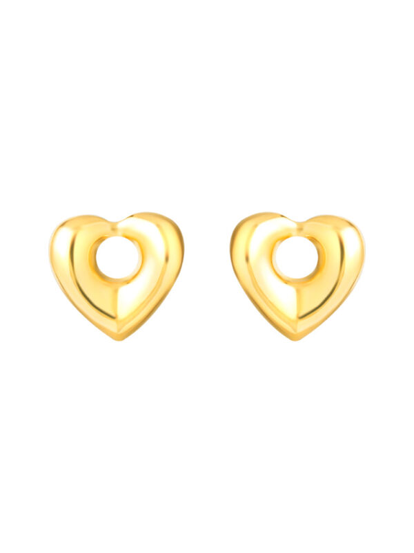 TOMEI Lusso Italia Little Heart Earrings, Yellow Gold 916