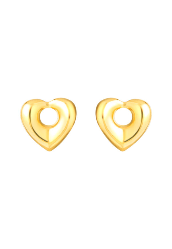 TOMEI Lusso Italia Little Heart Earrings, Yellow Gold 916
