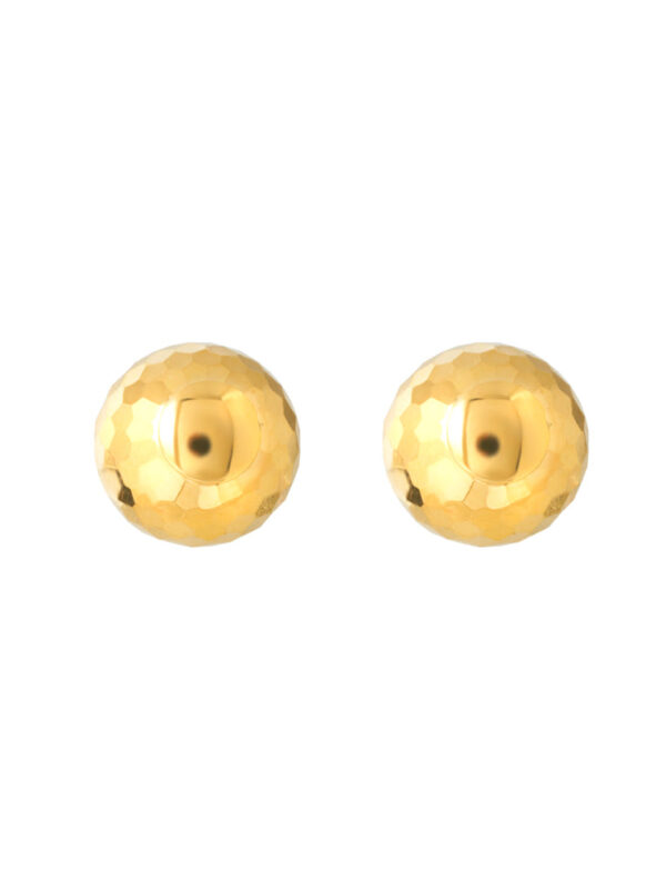 TOMEI Lusso Italia Laser Ball Earrings, Yellow Gold 916