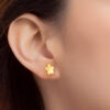 TOMEI Lusso Italia Five Leaves Clover Earrings, Yellow Gold 916