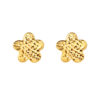 TOMEI Lusso Italia Five Leaves Clover Earrings, Yellow Gold 916