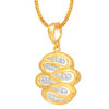TOMEI Dual-Tone Cloud Pendant, Yellow Gold 916