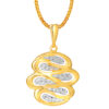 TOMEI Dual-Tone Cloud Pendant, Yellow Gold 916