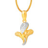 TOMEI Dual-Tone Mini Blossom Pendant, Yellow Gold 916