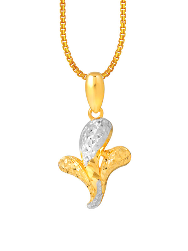TOMEI Dual-Tone Mini Blossom Pendant, Yellow Gold 916
