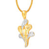 TOMEI Dual-Tone Blossom Pendant, Yellow Gold 916