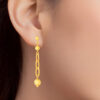 TOMEI Lavish Dangling Beads Earrings, Yellow Gold 916