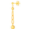 TOMEI Lavish Dangling Beads Earrings, Yellow Gold 916
